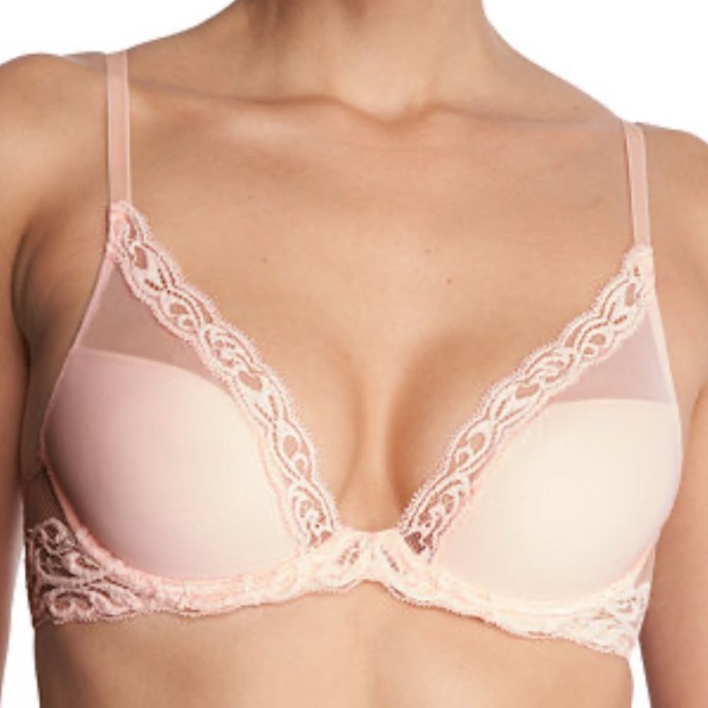 Natori Nude 730023 Feathers Lace Underwire Contour Bra 30DDD